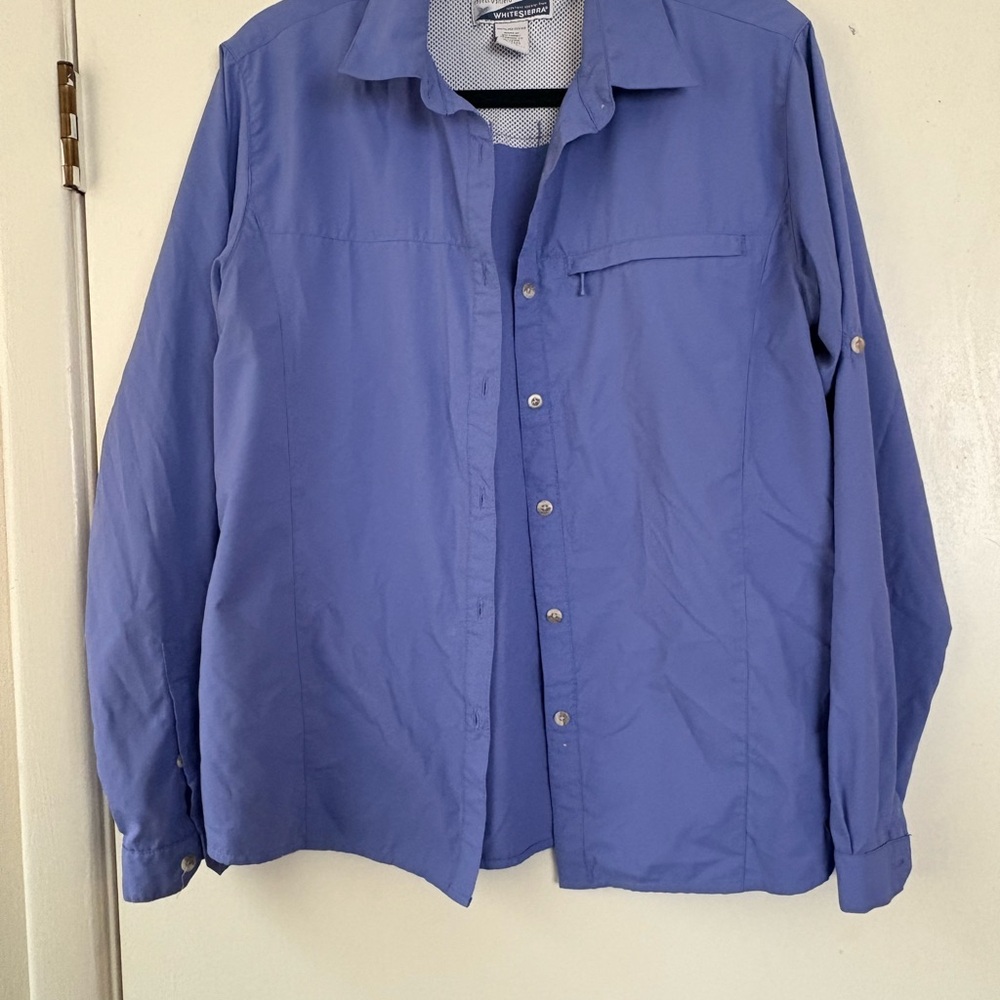 White Sierra Lightweight Blue Shirt Jacket